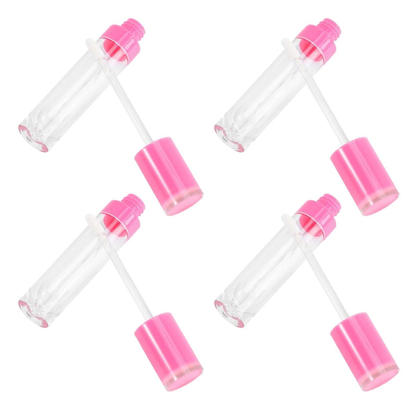 4 Pcs Empty Tube of Lip Gloss Laboratory Clear Tint Bottles Small Holder Organizer Filling