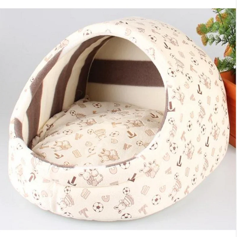 Pet dog bed house cat nest dog house cat bed kennel pet bed warm princess bed dog beds for small dogs cat house washable