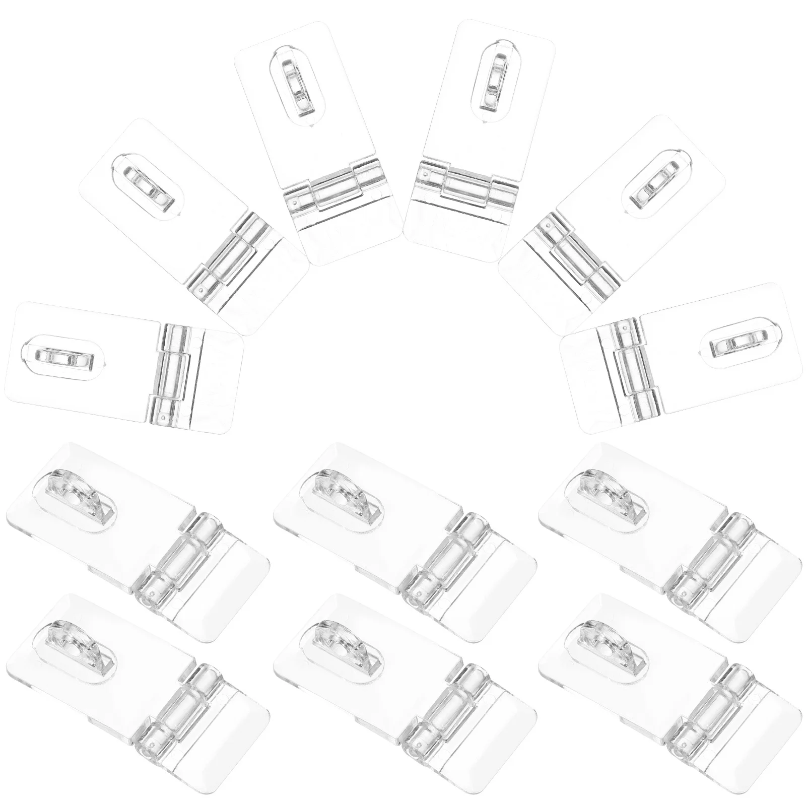 12 مجموعة من الأكريليك بمشبك مشبك قفل شفاف لصندوق المجوهرات لتقوم بها بنفسك خزانة الحرف اليدوية تخزين مزلاج بلاستيكي شفاف مشبك مفصلي #4