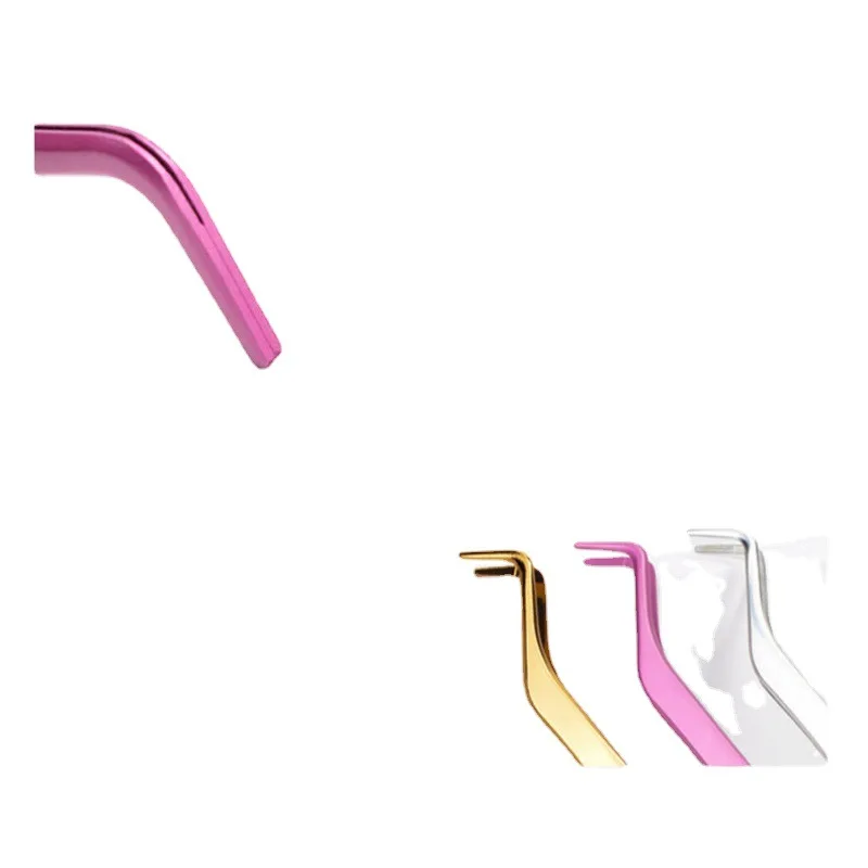 1 /3 قطعة مشط رمش الملقط مكافحة ساكنة الفولاذ غير المغناطيسي حجم ثلاثية الأبعاد جلدة تمديد الصلب المهنية الملقط أدوات #4