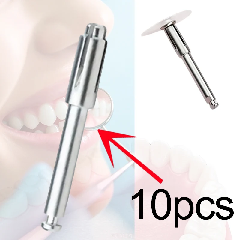 10pcs Dental Mandrel Soflex Flexi Disc Stainless Rotary RA Shank Polishing Disk 3M Chuck