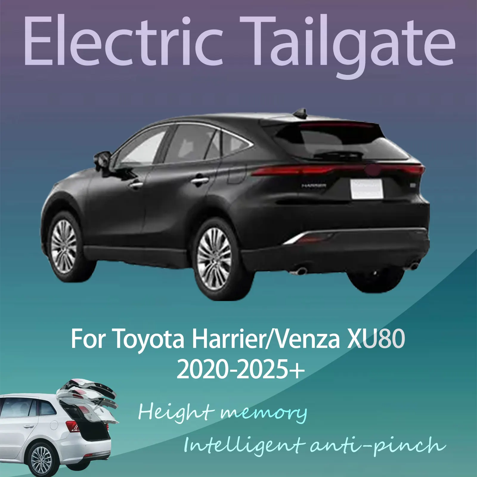 For Toyota Harrier/Venza XU80 2020-2025+ Electric Tailgate with Sensor Trunk Anti-pinch Memory Height Intelligent Operation