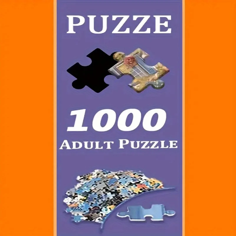 1000pcs Reindeer DIY Puzzle - Vibrant Cartoon Design, Challenging Brain Game for Adults and Family Fun Nights, Unique Artistic