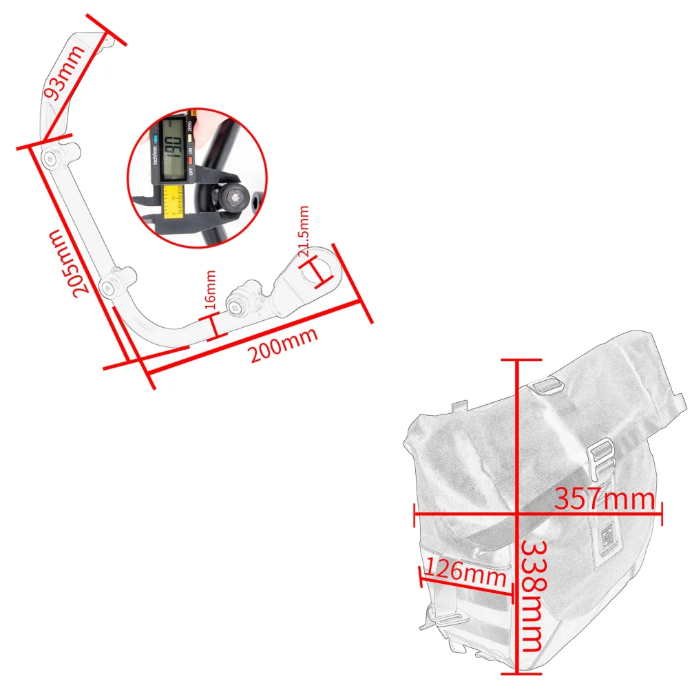 R nineT Quick Release-Zadeltas Tas Voor BMW R nine T Racer Scrambler Motorfiets Vintage Bagage Tas Ondersteuning beugel Mount Houder