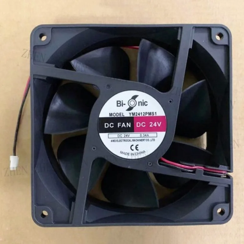 

Y 1PCS New for Bi-onic YM2412PMS1 DC24V 0.34A 2pin cooling fan # QW.