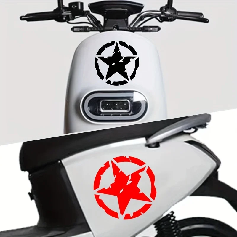 Pentagram Motorcycle Stickers Waterproof Vinyl Decals for Motorbike Fuel Tank Front Cowl Tank Side Fairings Helmet Decoration