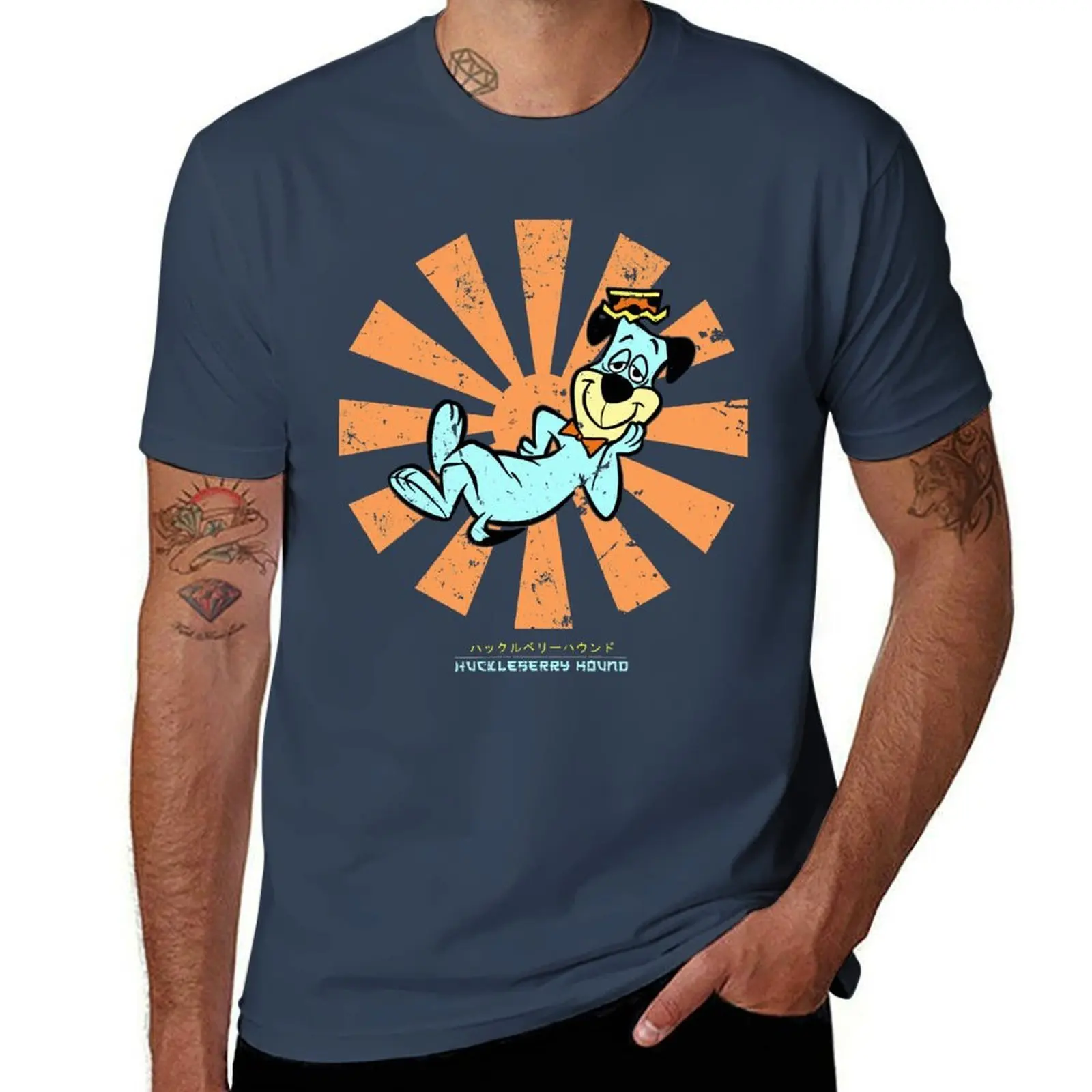 Funny Gifts Cartoons Hound Japanese First Day T-Shirt Plus Size Lightweight Top