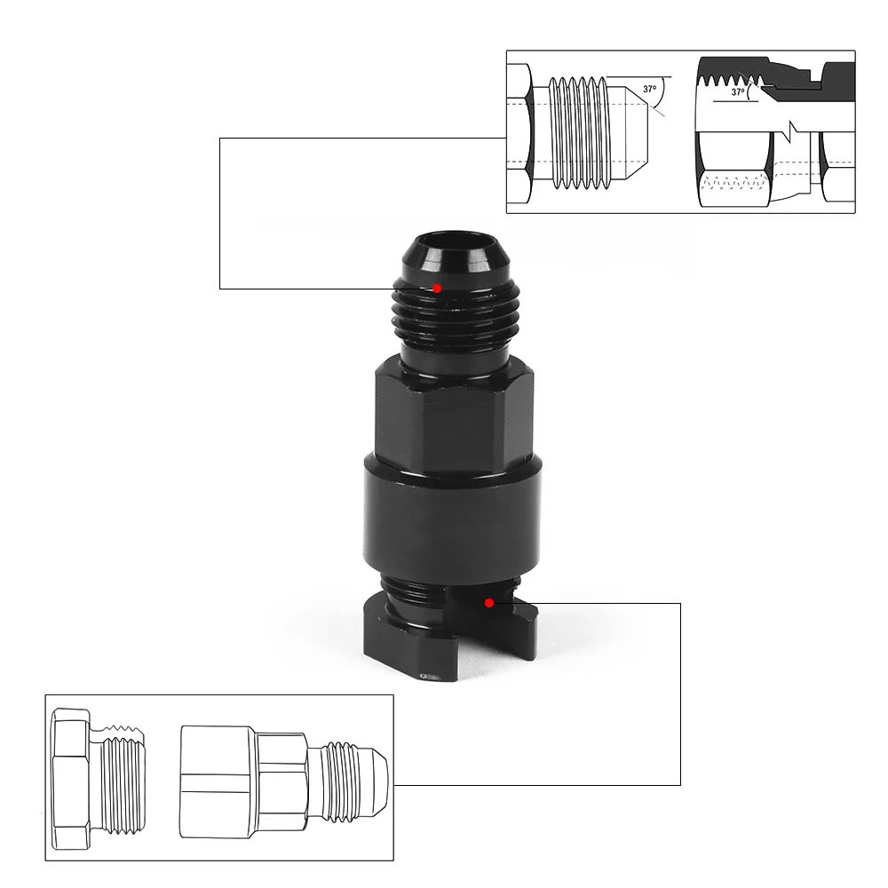 Fuel Line EFI Adapter Fitting 6AN AN6 AN-6 Male to 3/8\