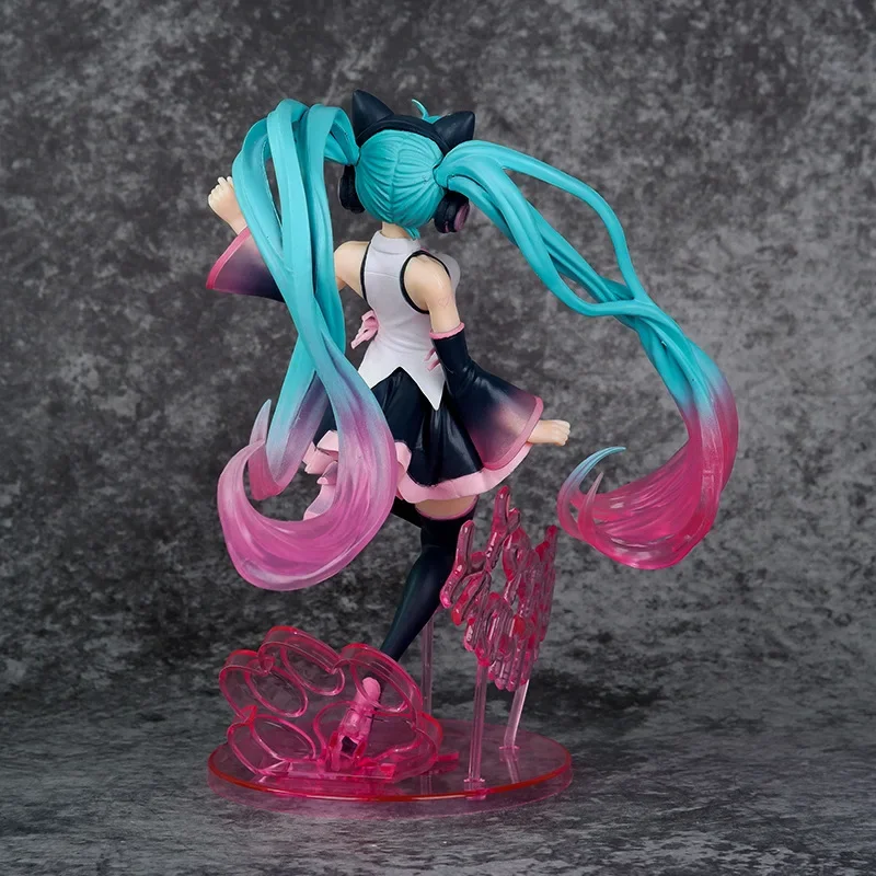 22CM Anime Hatsune Miku Figure Happy Birthday Artist Masterpiece Cat Model Toy Cosplay Doll Birthday Gift Model Collection PVC