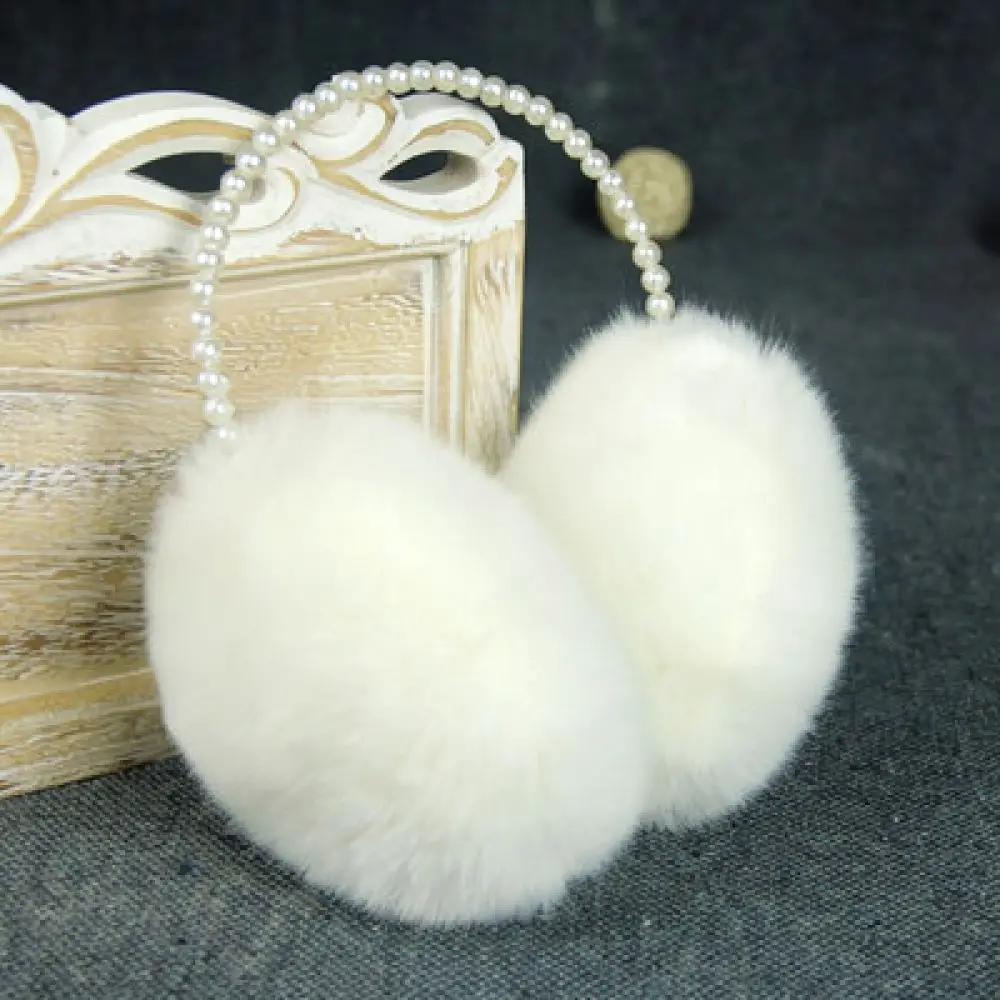 Warm Faux Fur Earmuffs Pearl Design Plush Ear Covers Winter Thermal Accessories For Men Women Outdoor Use