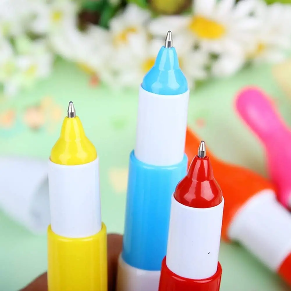 Stylos à bille de bowling bleu, stylo à bille rétractable de dessin animé mignon pour les enfants, adaptés à l'école, cadeaux de famille