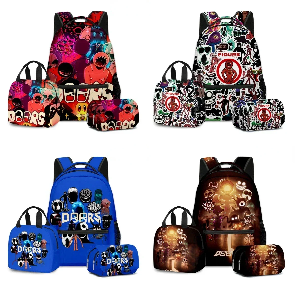 Three-piece Set of Doors Blox Figure Peripheral Primary and Secondary School Students School Two-dimensional Best Gift Mochila