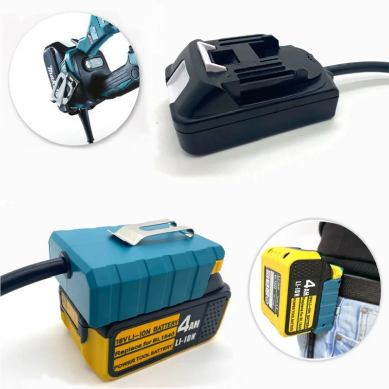 ZWINCKY przenośny akumulator przedłużacz do Makita/DEWALT/MILWAUKEE/Bosch 18v 20V baterie litowe przedłużacz z adapterem