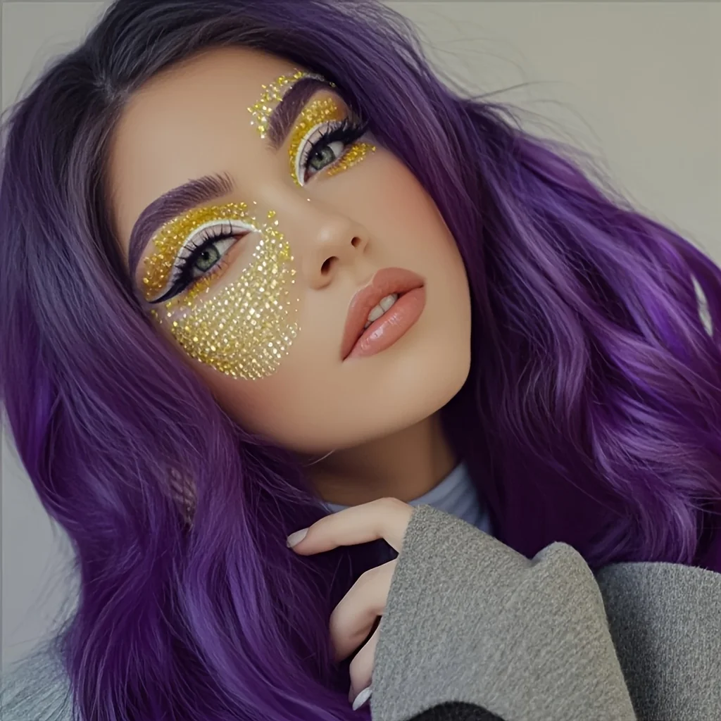 

1 парик из синтетического волокна, подходит для женщин - волнистая форма, подходит для повседневного ношения.