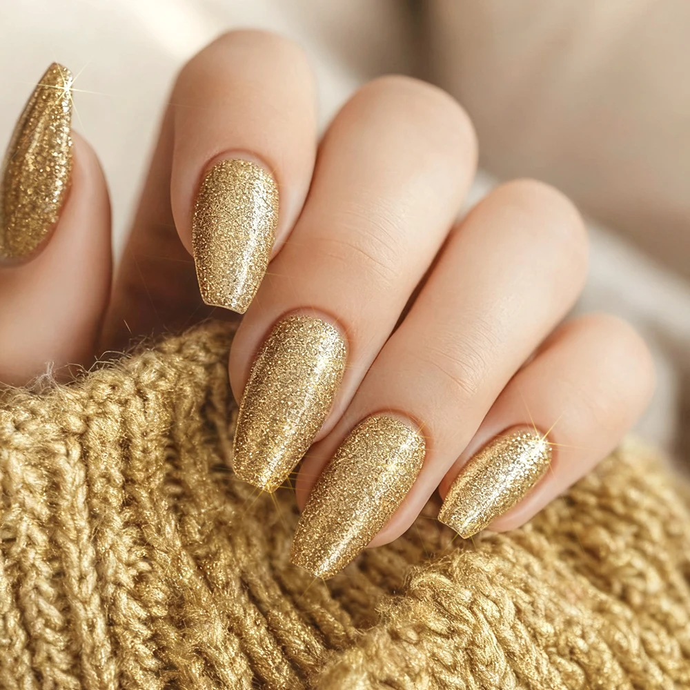 16팁 세미큐어드 젤 네일 스티커 순색/글리터 UV/LED 램프 젤 네일 폴리쉬 랩 롱래스팅 풀커버 네일 데칼 패치