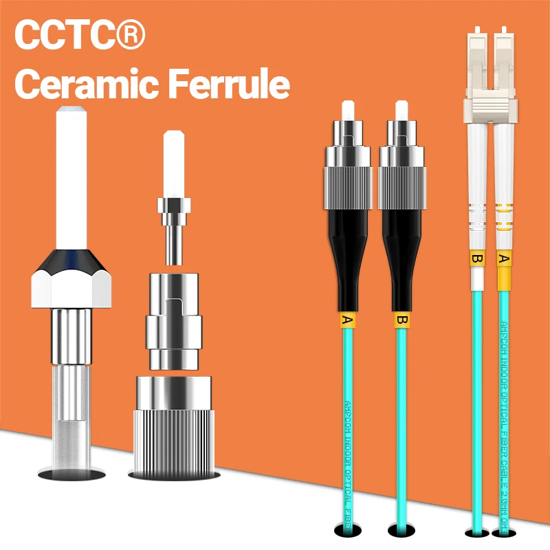 AMPCOM-OM3 LC-FC UPC 광섬유 패치 케이블, 다중 모드 이중 척도 50/125μm 10Gbps 구부러지지 않는 2.0mm 광섬유 코드