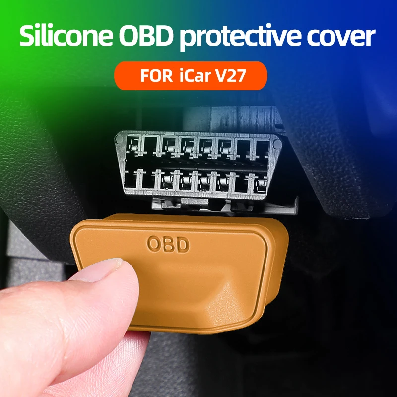 Car OBD Port Cover Waterproof Rust-proof Silicone Dustproof Protection Caps For Chery ICAR V27 2026 Auto Accessories