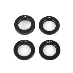 0.5X 0.75X 1X 2.0X Barlow Auxiliary Lens M24 For 180X 300X Zoom C Mount Precision Parallel Optical Objective Glass