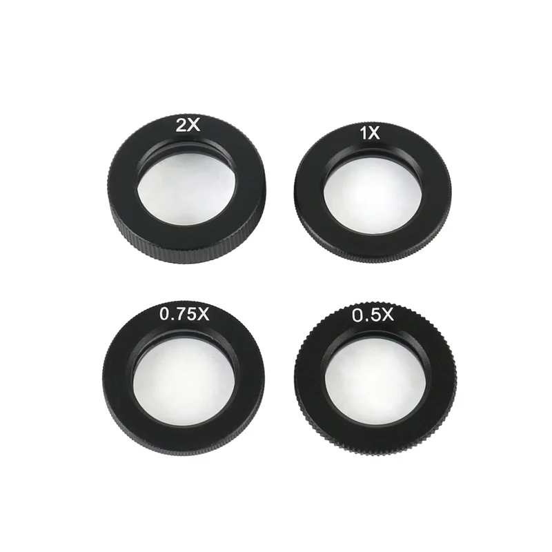 0.5X 0.75X 1X 2.0X Barlow Auxiliary Lens M24 For 180X 300X Zoom C Mount Precision Parallel Optical Objective Glass