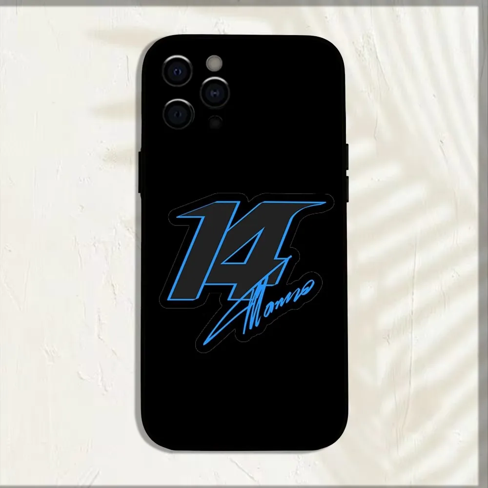 F1 Racing 14 Fernando A-Alonso Phone Case For iPhone 15,14,13,12,11,Pro,X,XS,Max,XR,Plus,Mini Soft Black Cover