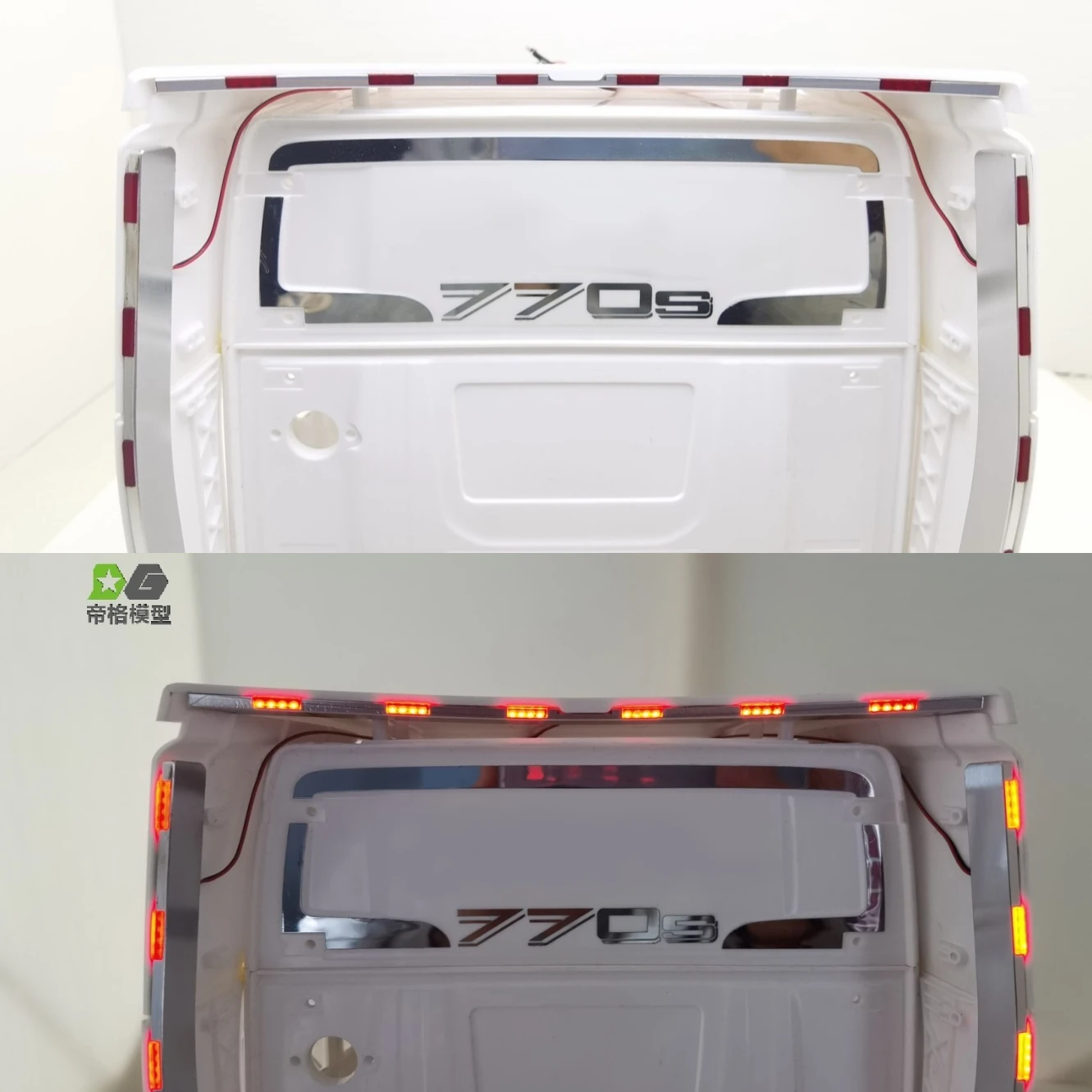 770S Truck Model Metal LED Side Marker Light Bar For Tamiya Scania 4x2 6x4 1/14 RC Tractor Truck Optional Parts DIY Accessories