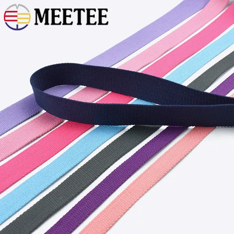 2Meters  20-38mm 2mm Thick Polyester Cotton Webbings for Backpack Strap Belt Canvas Ribbon Bias Binding Tape DIY Sewing Craft