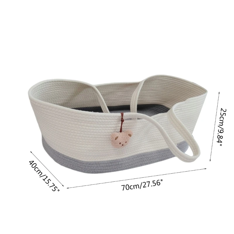 Portable Newborn Bed Out Sleeping Basket Fence Infant Photo Prop Storage Basket