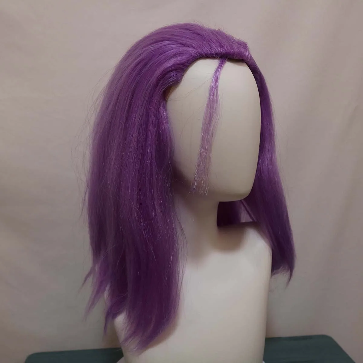 Anime Role Play Pokémon Team Rocket James Cosplay Peruca de cabelo roxo