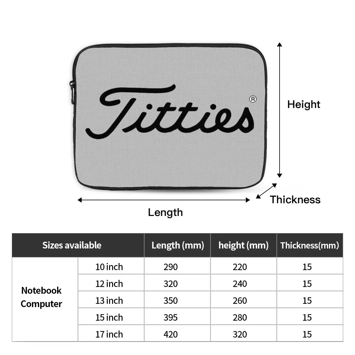 Titties Golf Ball Notebook Laptop Bag Case Pouch 10 12 13 15 17 Inch For Macbook Air Pro Tablet Shockproof Case Bag