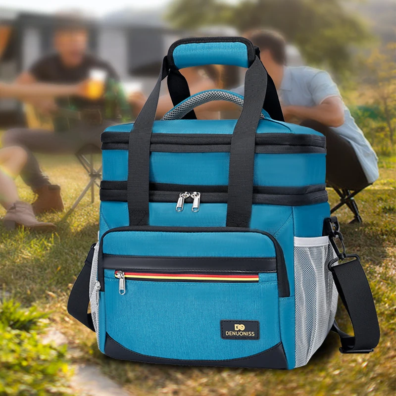 New lunch bag for outdoor camping, insulated bag for keeping food cool and fresh, large capacity and waterproof picnic bag
