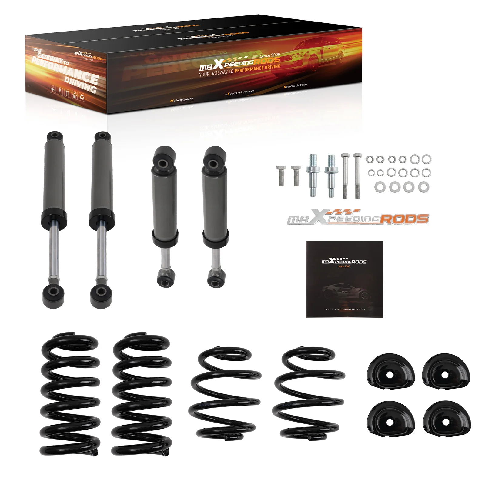 

Комплект для занижения подвески (передняя часть на 3 дюйма, задняя на 5 дюймов) с амортизаторами для Chevrolet C10 1963-1972 гг.