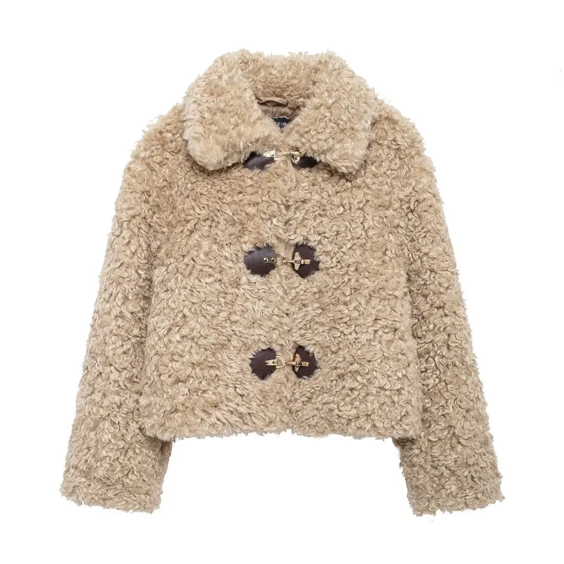 Women's Dress European and American Style Winter New Fashion All-match Teddy Bear Jacket Short Jacket Fashion Warm