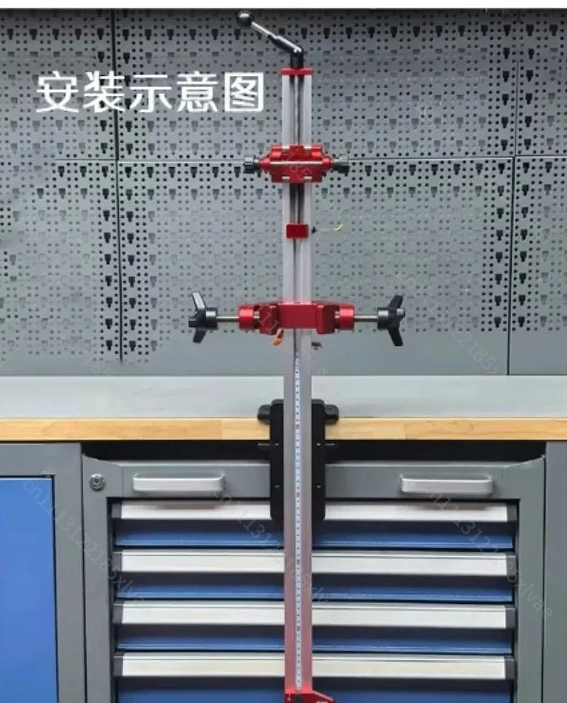 Motorcycle Front Shock Absorber Stand Universal Fixed Fixture With Measuring Ruler For Road Off-Road Scooter Repair