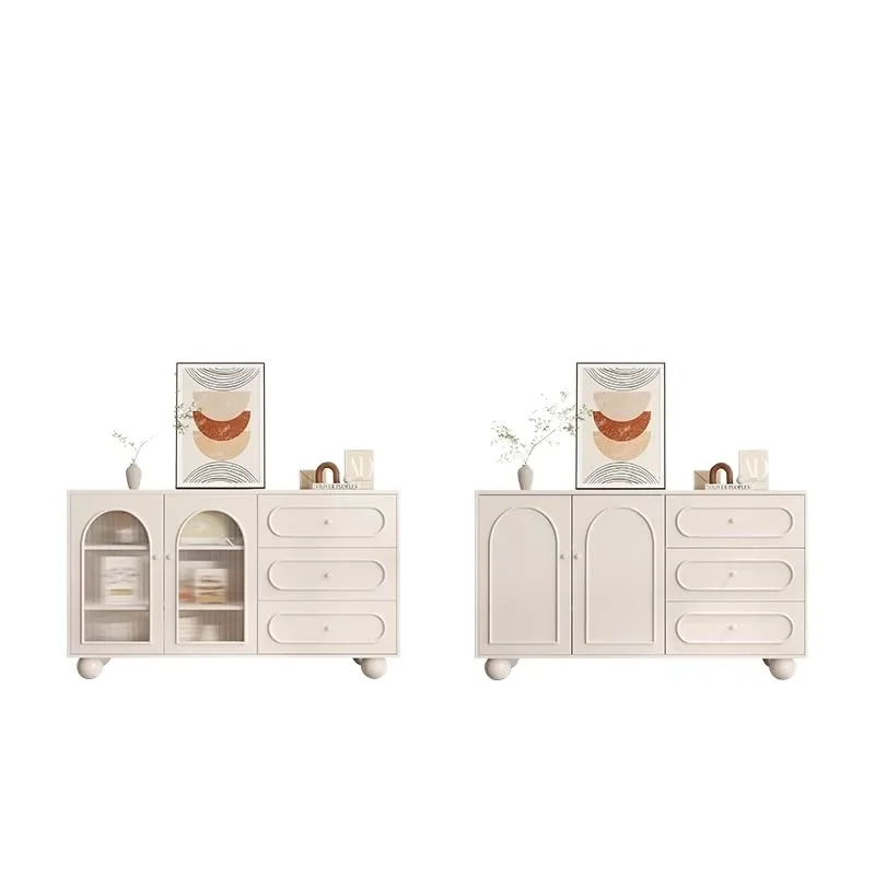 

Solid wood dining side cabinet, chest cabinet, small apartment, light luxury storage cabinet