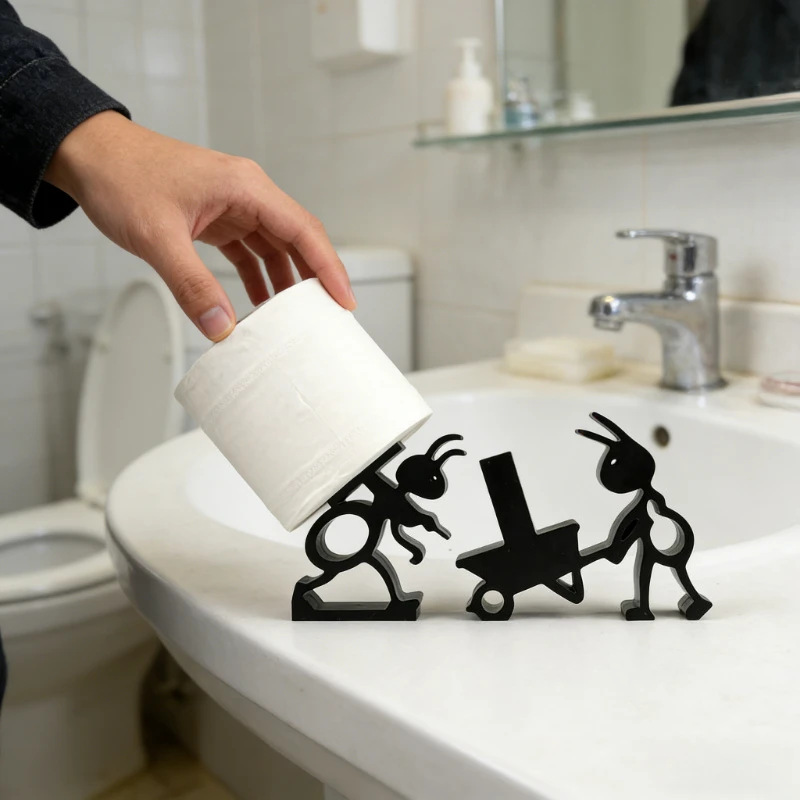 2 Stück niedlicher, schlichter Taschentuchhalter mit Tiermotiv – minimalistischer und praktischer Papierrollenhalter, eine ideale kreative Geschenkidee für den Urlaub, Baño
