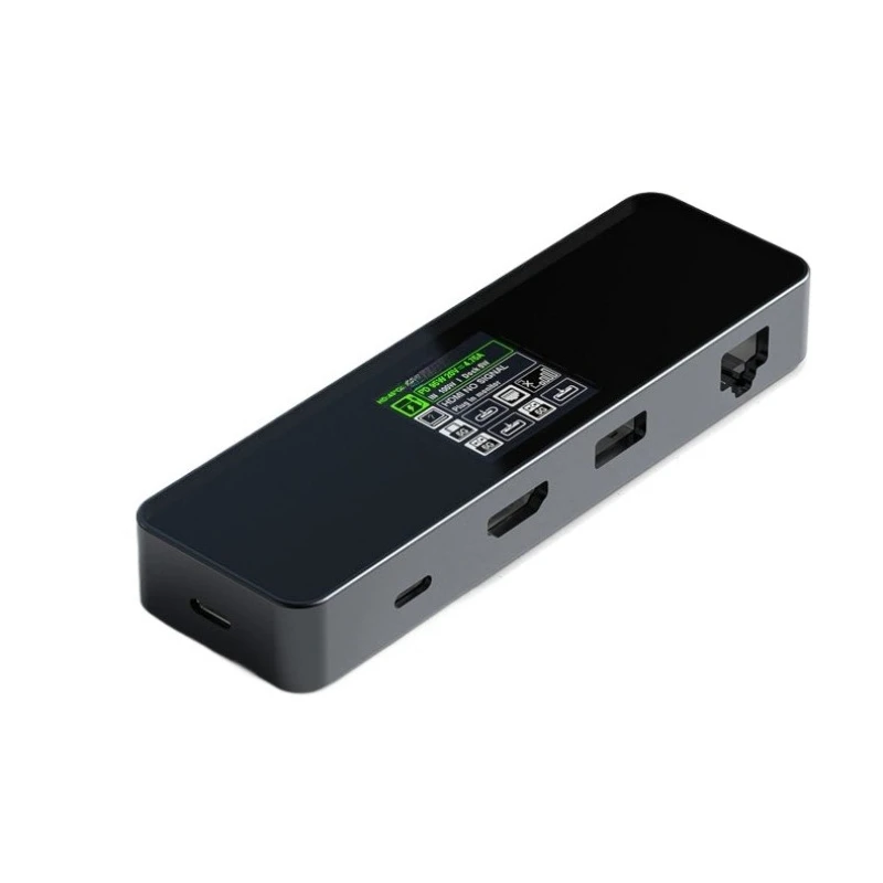 Dock Type-C compatible with MacBook dock, laptop converter, 4K60 HDMI adapter, USB gigabit hub, card reader, iPad dock