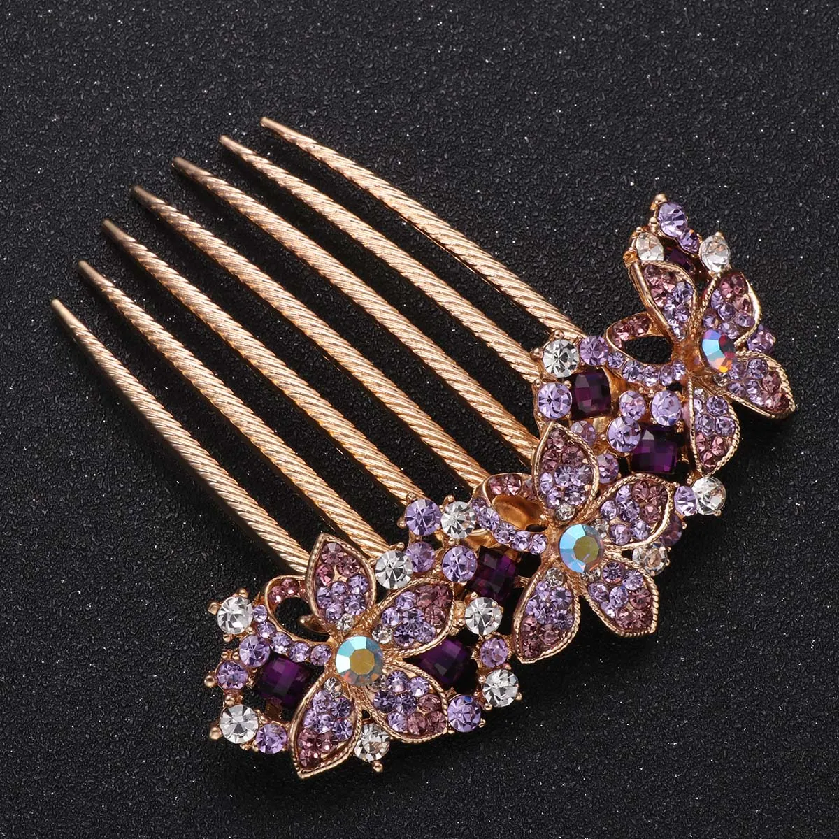 

Elegant Crystal Hair Comb Rhinestone Headdress Women Headpiece Hair Accessories Wedding Party Hairstyle Insert Combs