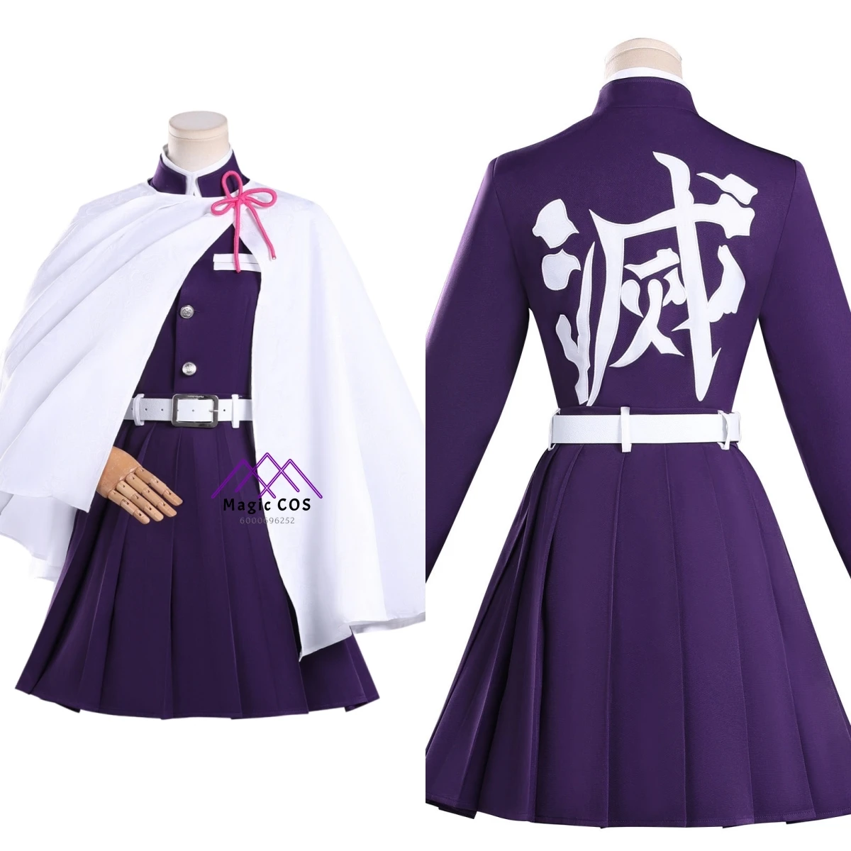 

Popular Japanese Anime Characters Cosplay Costume Kanao Tsuyuri Role Playing Purple Uniform Headwear for Women Comic Con Outfit