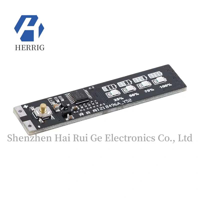 

1-4 series 3.7V lithium battery power detection display module, low-power 4-section LED display battery circuit DIY