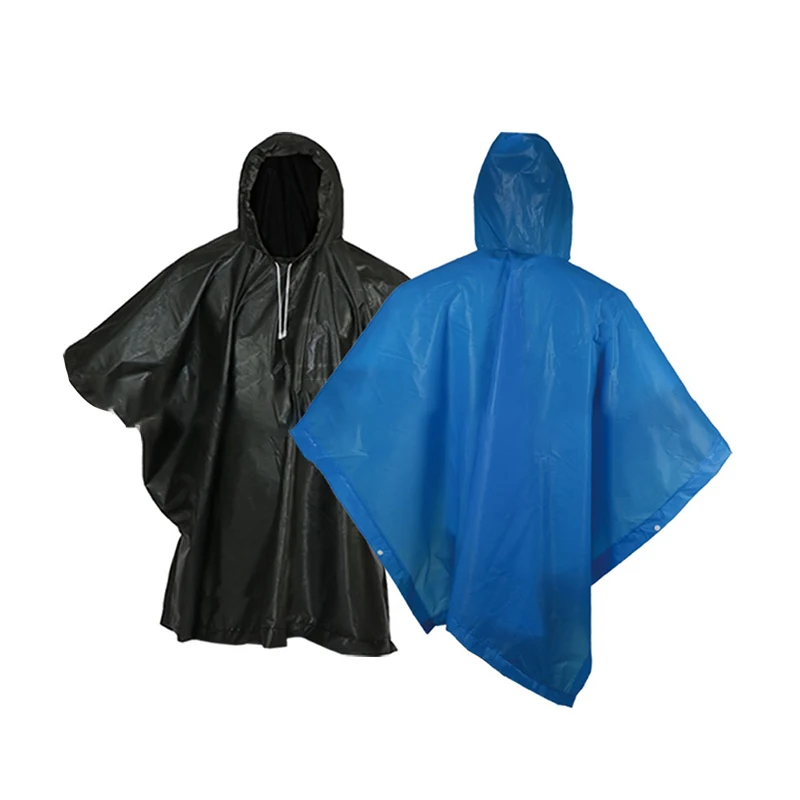 Chubasquero con capucha para exteriores, Poncho de lluvia impermeable para motocicleta, cubierta de lluvia para acampar, senderismo, VIAJES, 1 piezas