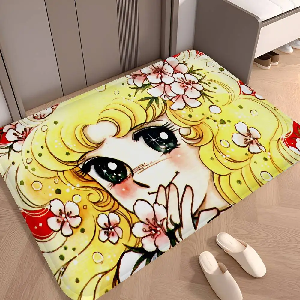 Anime Manga Candy Bathroom Mat Anti-slip Absorb Water Long Strip Cushion Bedroon Mat Welcome Doormat