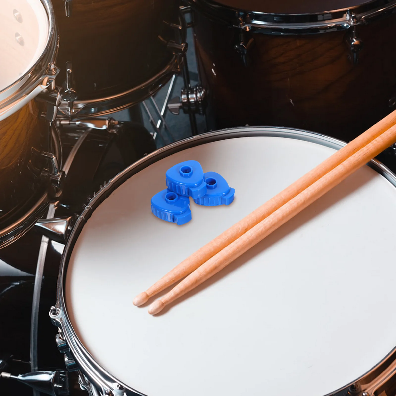 

6 Pcs Cymbal Quick Removal Nut Drum Release Cap Mute Blue Replacement Accessories