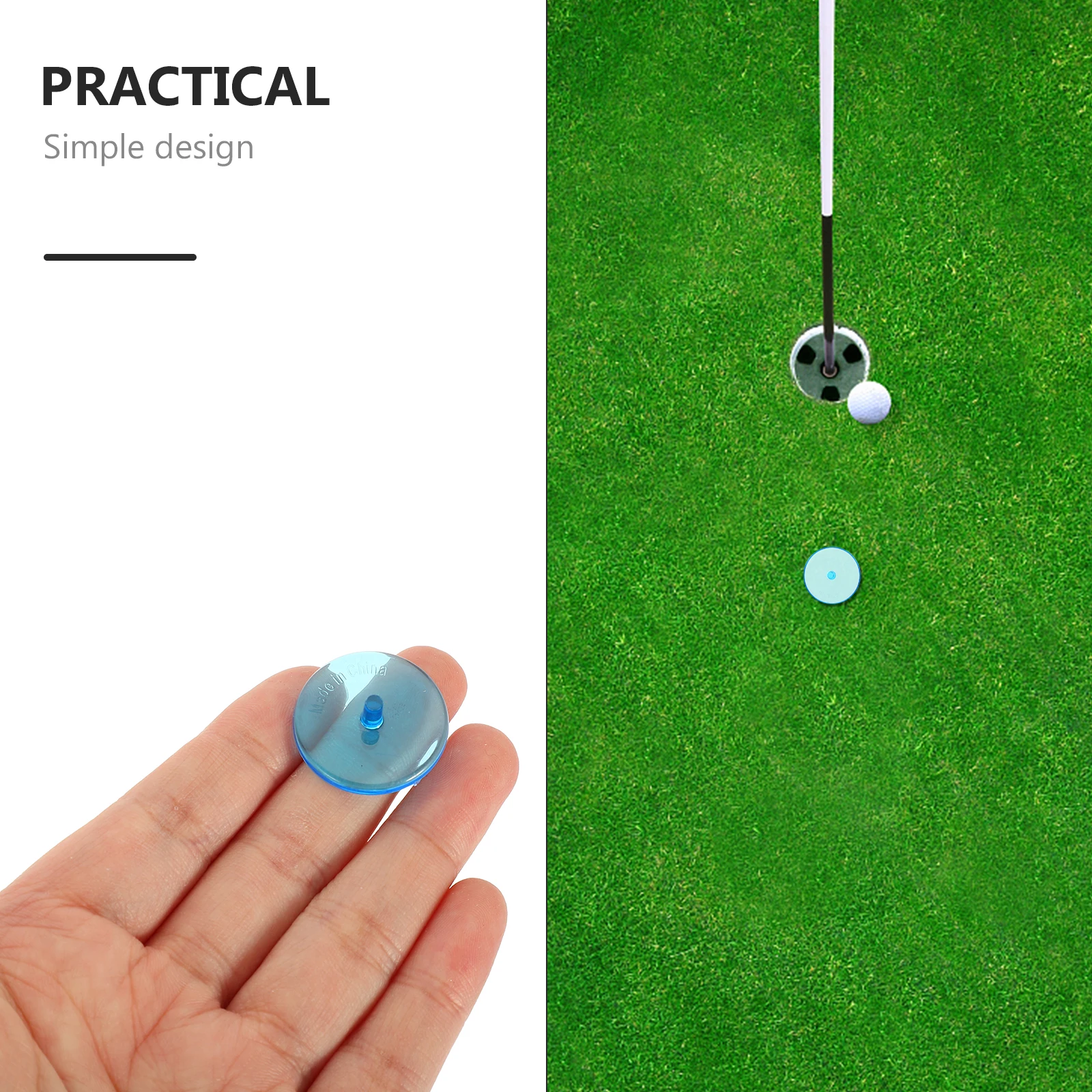 100 قطعة علامات الغولف البلاستيكية أدوات موقف الكرة المستديرة في الهواء الطلق إكسسوارات الغولف علامات محاذاة عالية المتانة