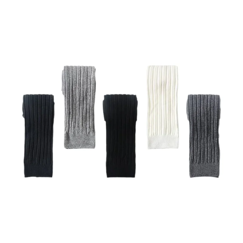 Spring Newborn Girls Cotton Tights Pantyhose Breathable Absorbent Mid-Thick Striped Pattern Princess Style Socks