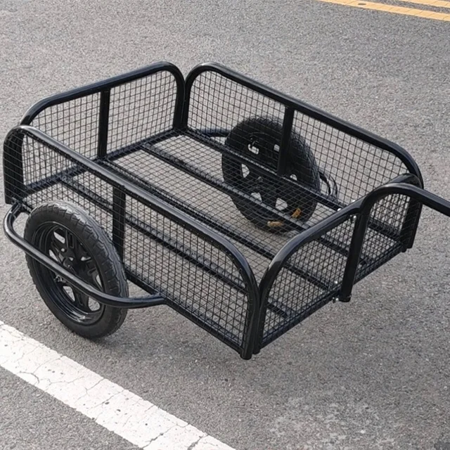 Utility Small Drawbar Trailer for Motorcycle Bicycle Bike Cargo Transport