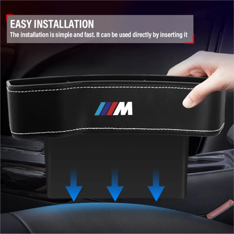 NEW Car Seat Gap Storage Box Leather Storage Box Auto Accessories For BMW M Performance M3 M5 M6 F01 F20 F10 F13 F15 F16 F34 F32