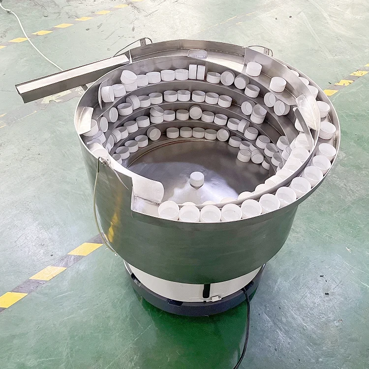 Hot selling high performance customized vibrating bowl feeder for plastic lid from HUILIDE