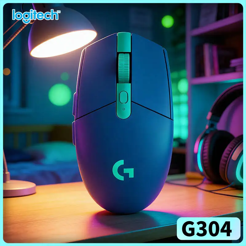 Logitech G304 Wireless Gaming Mouse 12000 DPI HERO Sensor LIGHTSPEED 1ms 9-Month Battery Streamer Custom Buttons Users