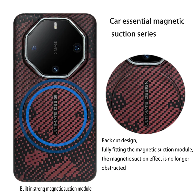 ACC-Real Carbon Fiber Case for Huawei Mate 60RS, Aramid Fiber, Ultra-Thin, Anti-Drop, Hard Cover, Huawei Mate 60RS