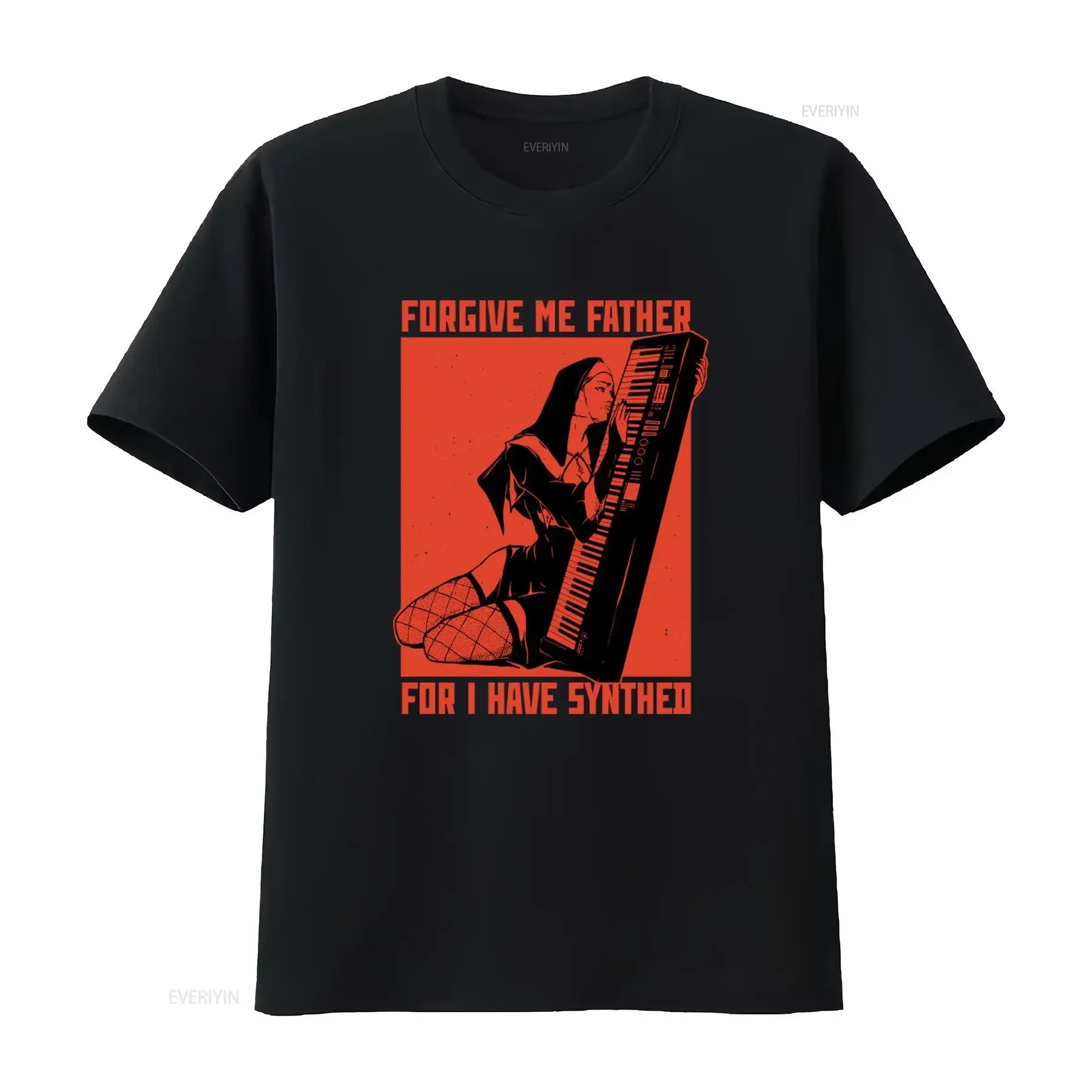 NUEVA Camiseta Premium de Edición Limitada con Diseño Divertido de Música Techno Sintética 'Forgive Me Father', Tallas S-3XL, Estilo Vintage Lavado, Gráfico Suave
